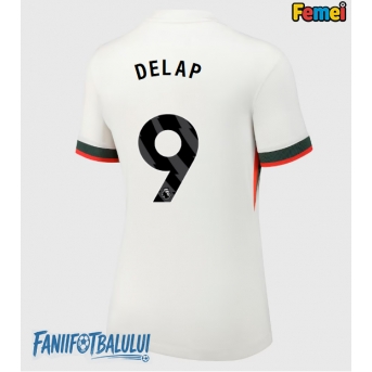 Chelsea Liam Delap #9 Tricou Fotbal Replică 2025-26 Femei Deplasare